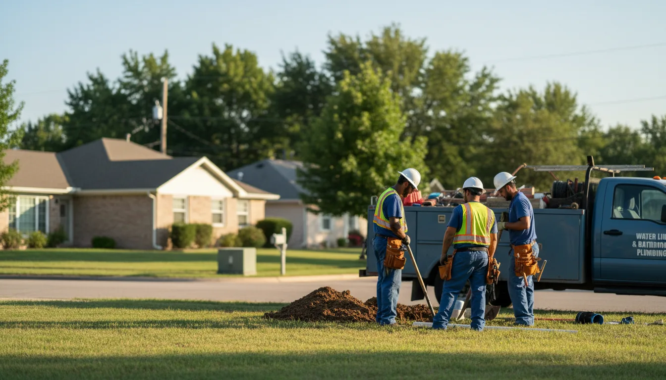 Residential water line and bathroom plumbing service in South Portland, ME